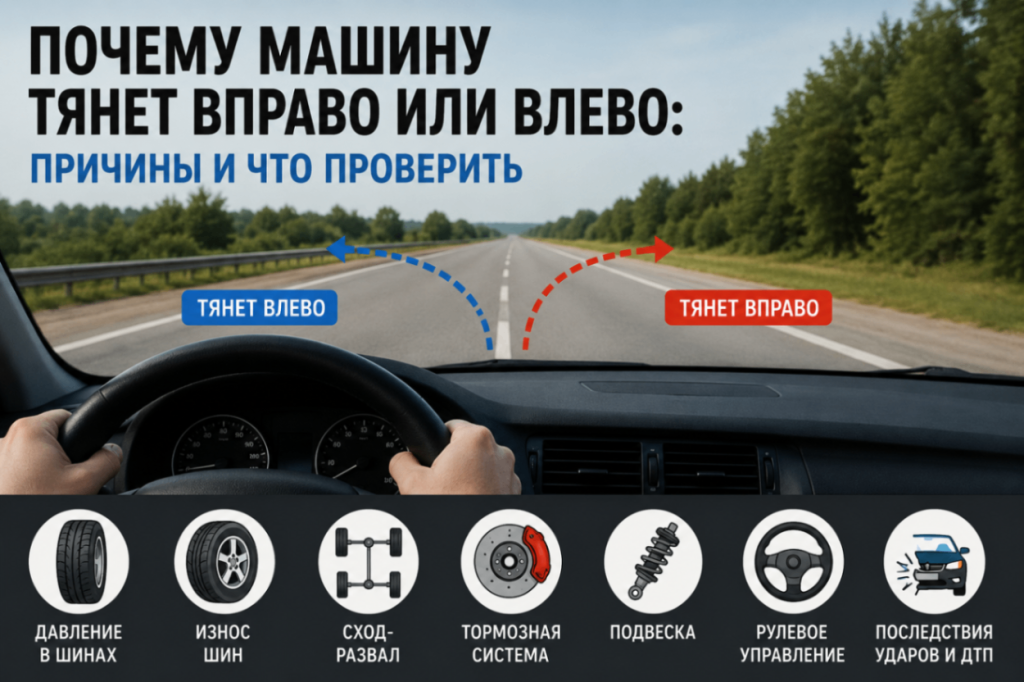 Машину тянет